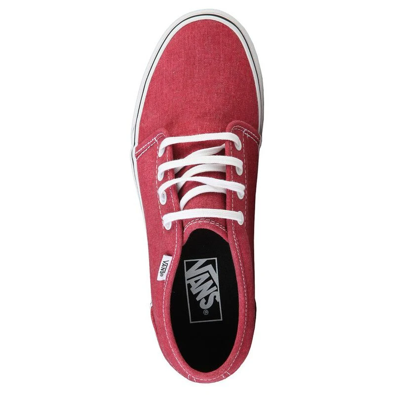 Vans Mens Canvas Lace Up Shoes Faded Red Sportpursuit