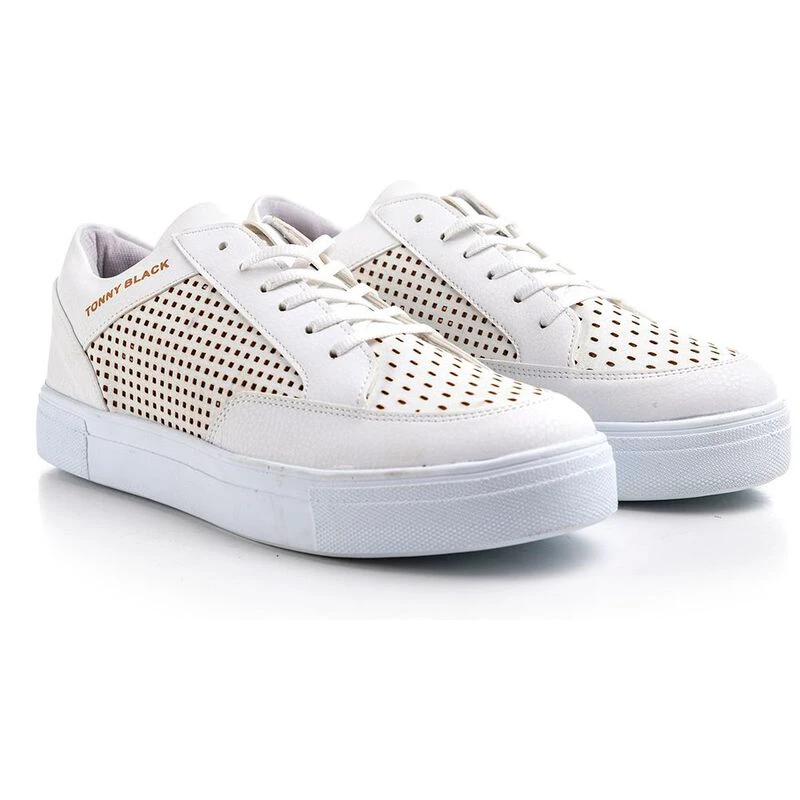Tony Black Mens Casual CK Shoes White Sportpursuit