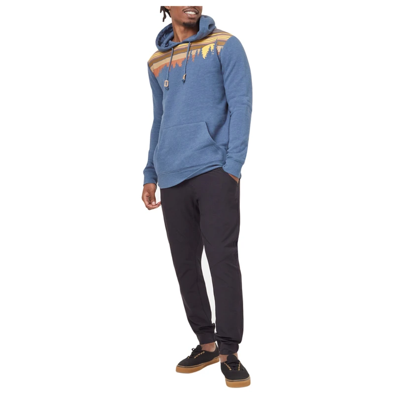 tentree Mens Retro Juniper Classic Hoodie Spruce Blue Heather Spor