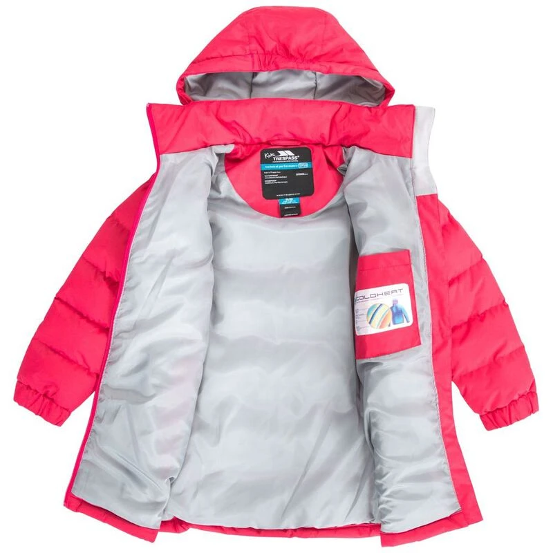 Trespass Girls Tiffy Padded Jacket Raspberry Sportpursuit