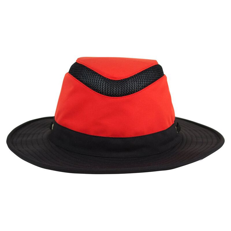 red tilley hat