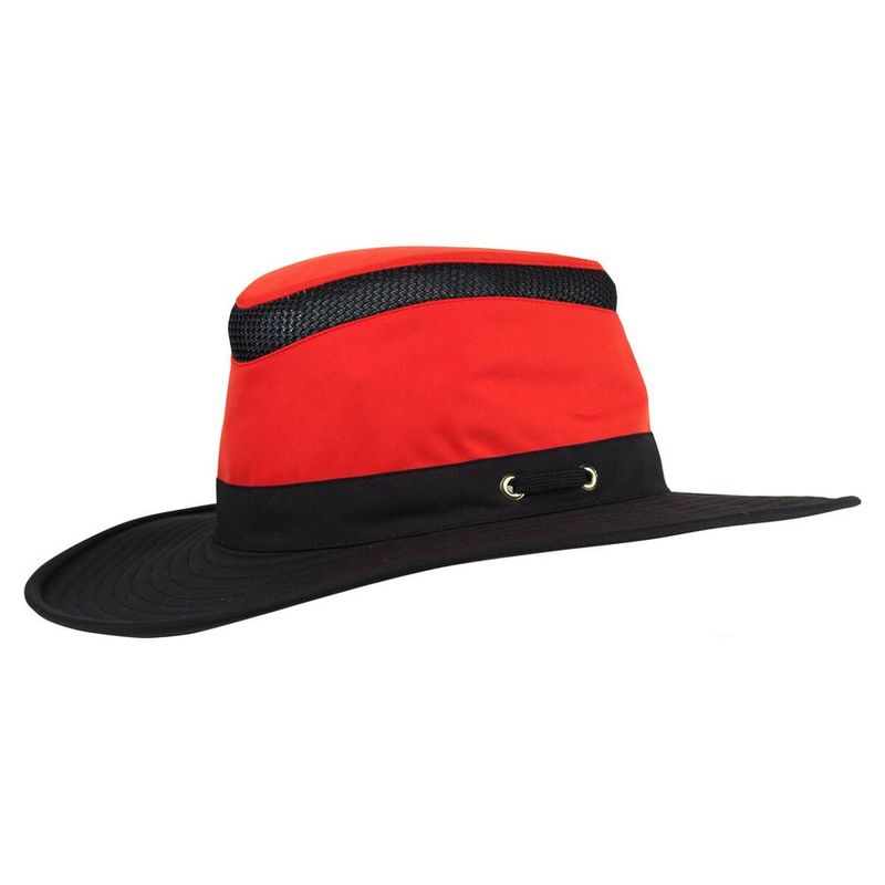 red tilley hat