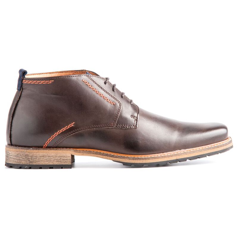 Travelin Mens London Leather Shoes Shoe Dares Leather Dark Brown