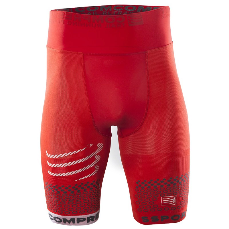 Compressport Mens Trail Running Shorts Red Sportpursuit