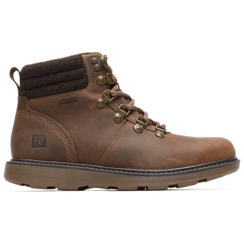 Rockport Mens Boat Builders D Ring Plaintoe Boots Dark Brown Sport