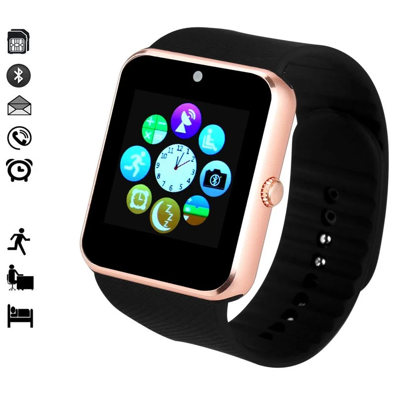 Slim Pearl BT8 Smart Watch Black Gold Sportpursuit