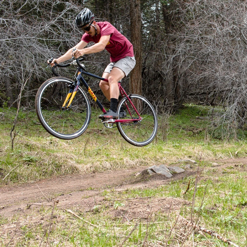 State Bicycle Co. WarHawk Cyclocross Bike Navy Maroon Gold Sportpu
