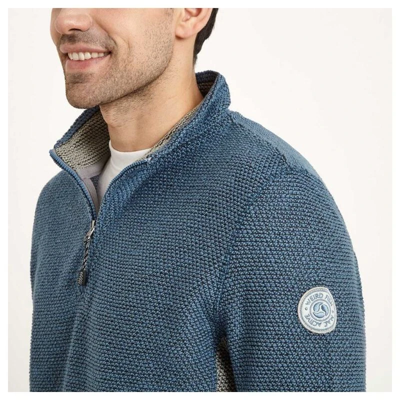 Weird Fish Mens Siren 1 4 Zip Mac Active Macaroni Sweatshirt Washed B