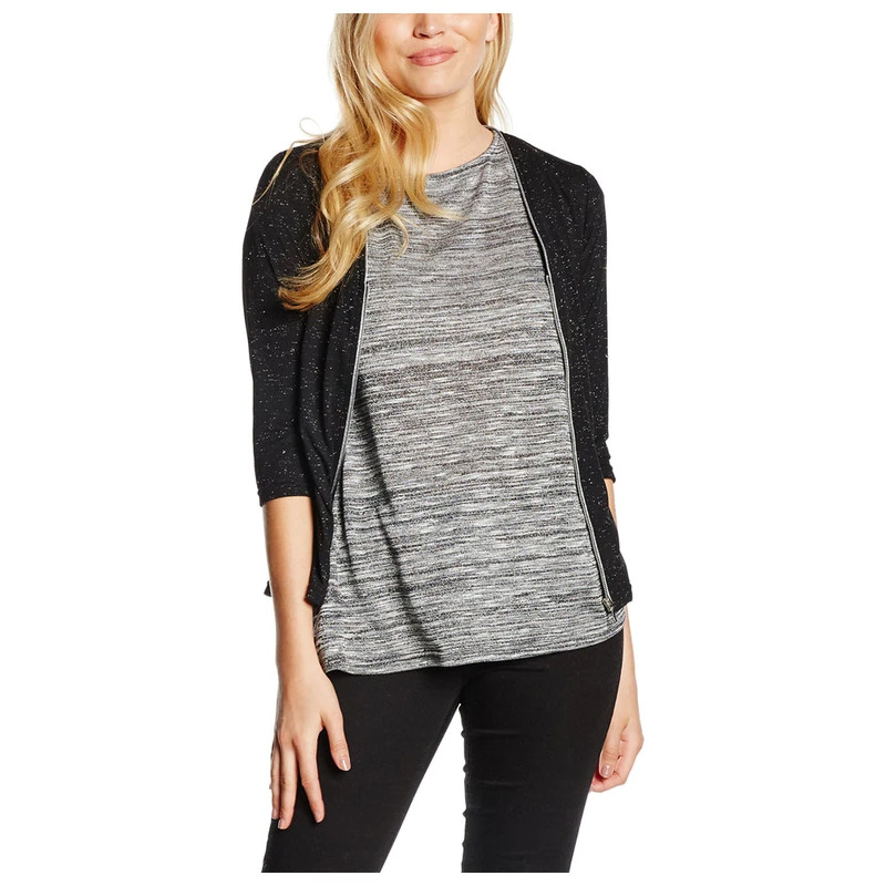 Womens Zip Cardigan (Black)