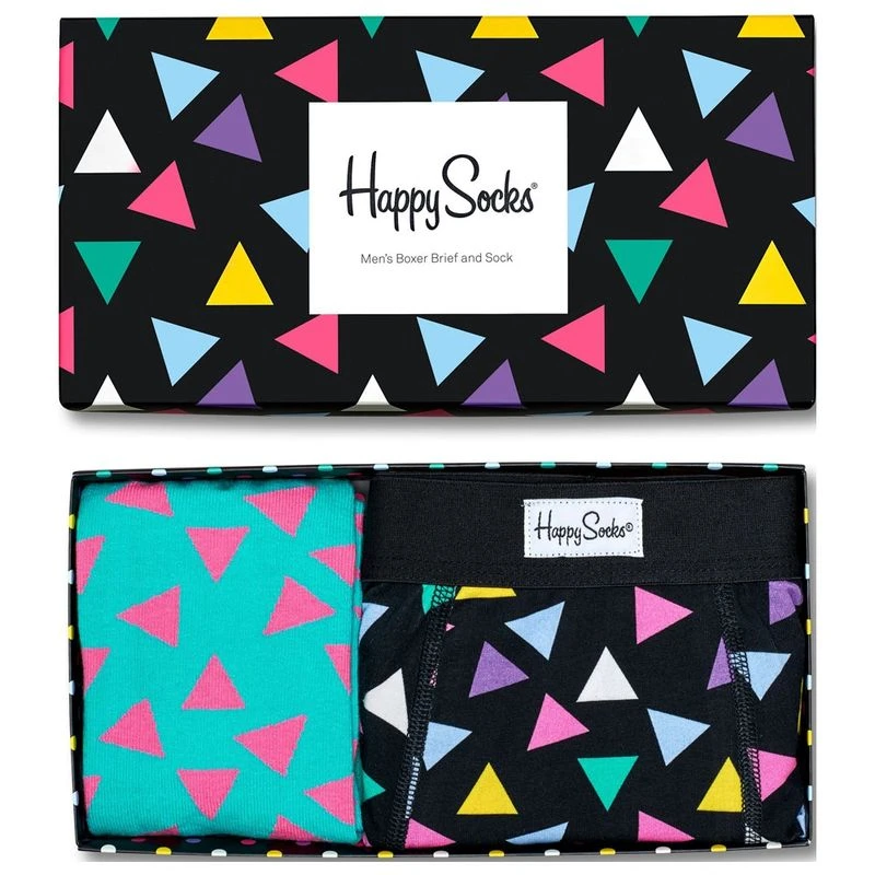 Happy Socks Mens Triangle Boxers Socks Gift Set Triangles Sportp Happy Socks Mens Triangle Boxers Socks Gift Set Triangles Sportp
