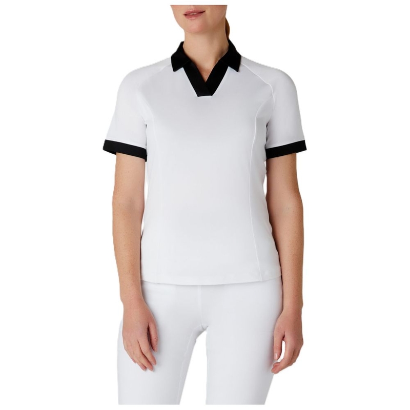 Polo maniche corte Donna V-Placket Colorblock