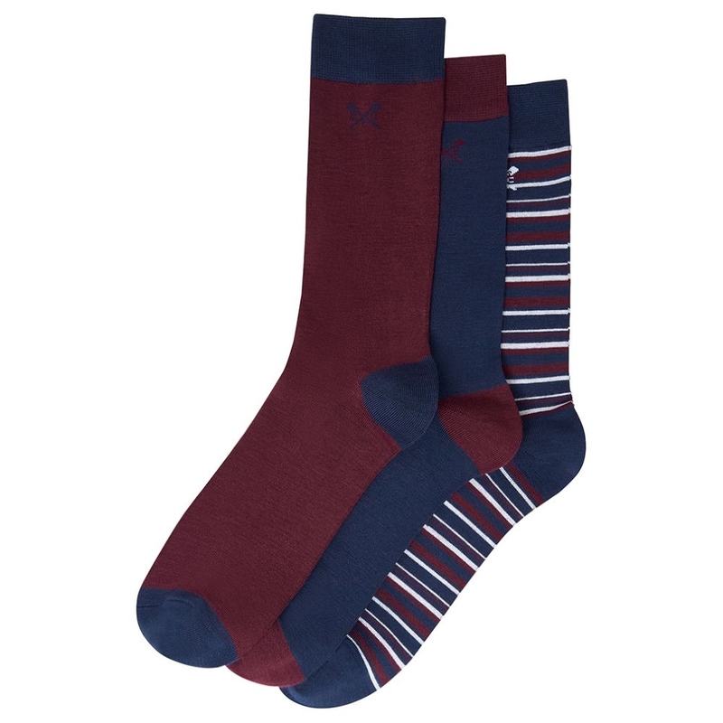 Calze medio alte Uomo 3-Pack Striped