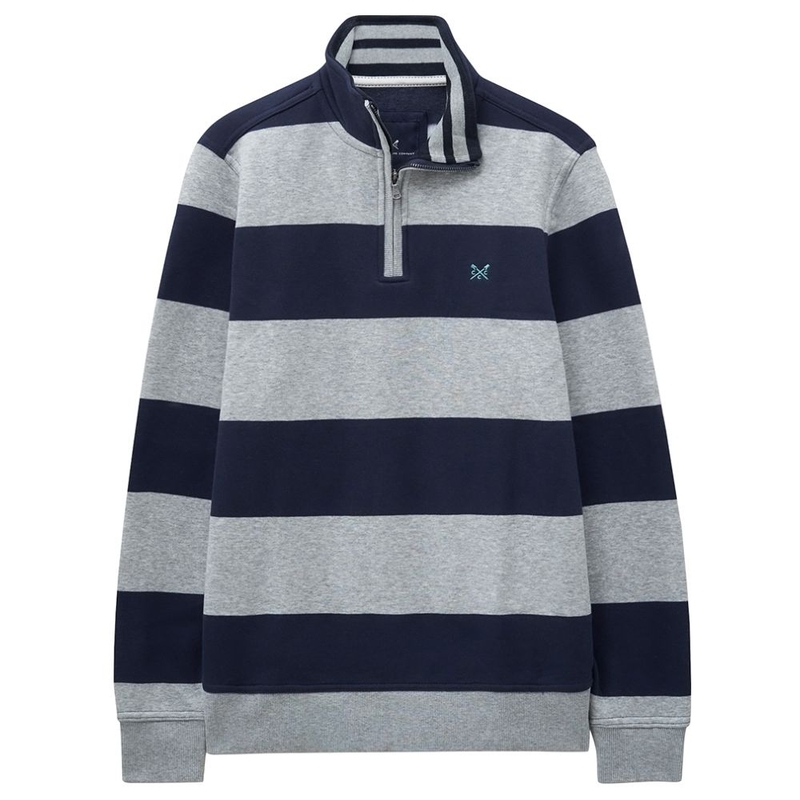Maglione Uomo 1/2 Zip Heathered Stripe