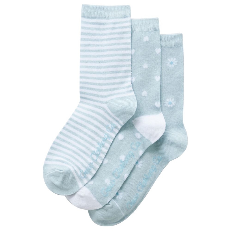 Calze Donna 3-Pack Floral Heart Stripe