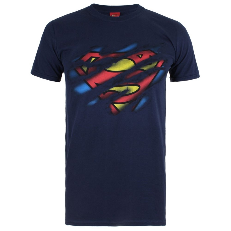 T-shirt maniche corte Uomo Superman Torn Logo