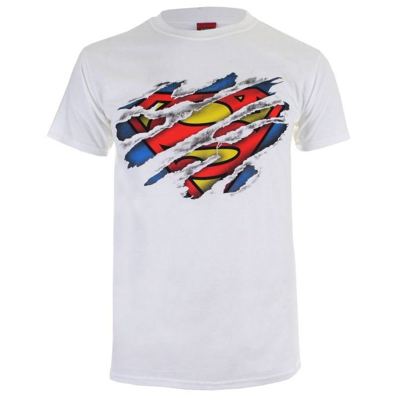 T-shirt maniche corte Uomo Superman Torn Logo