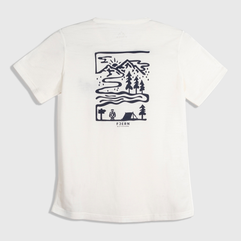 T-shirt Donna Landscape Merino Blend