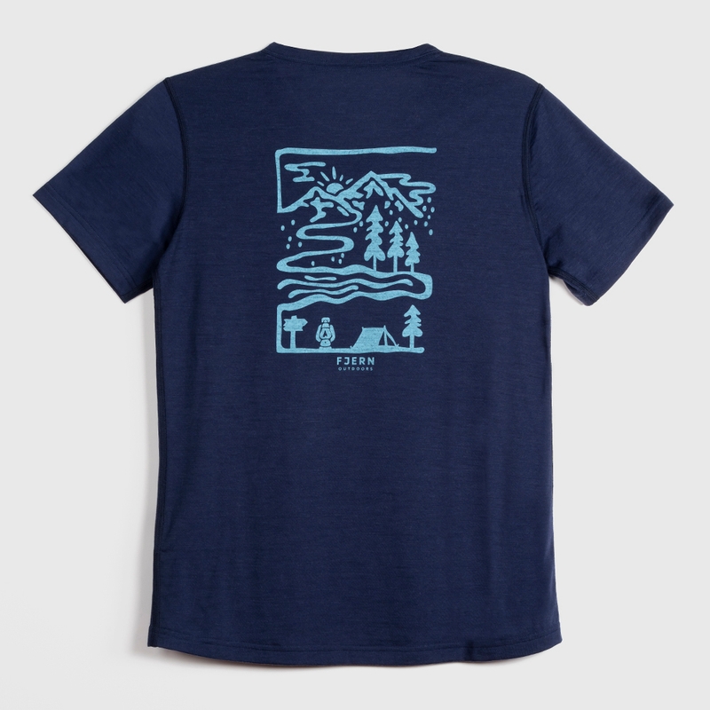 T-shirt Donna Landscape Merino Blend