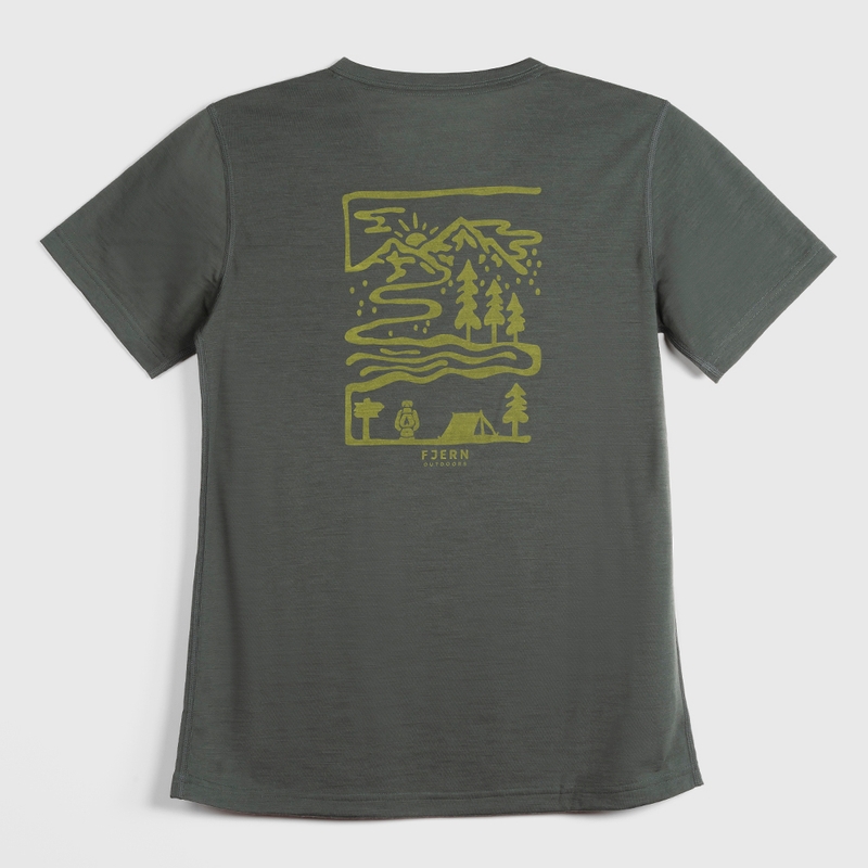 T-shirt Donna Landscape Merino Blend
