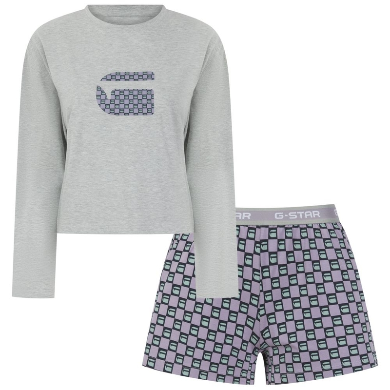 Pigiama Donna Gaia Long Sleeve Tee & Sleep Shorts