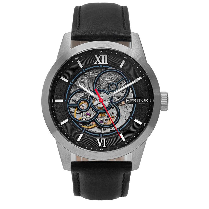 Orologio Uomo Jonas Leather Band Skeleton