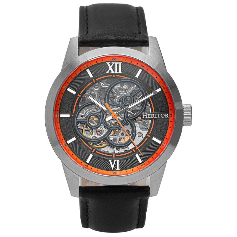 Orologio Uomo Jonas Leather Band Skeleton