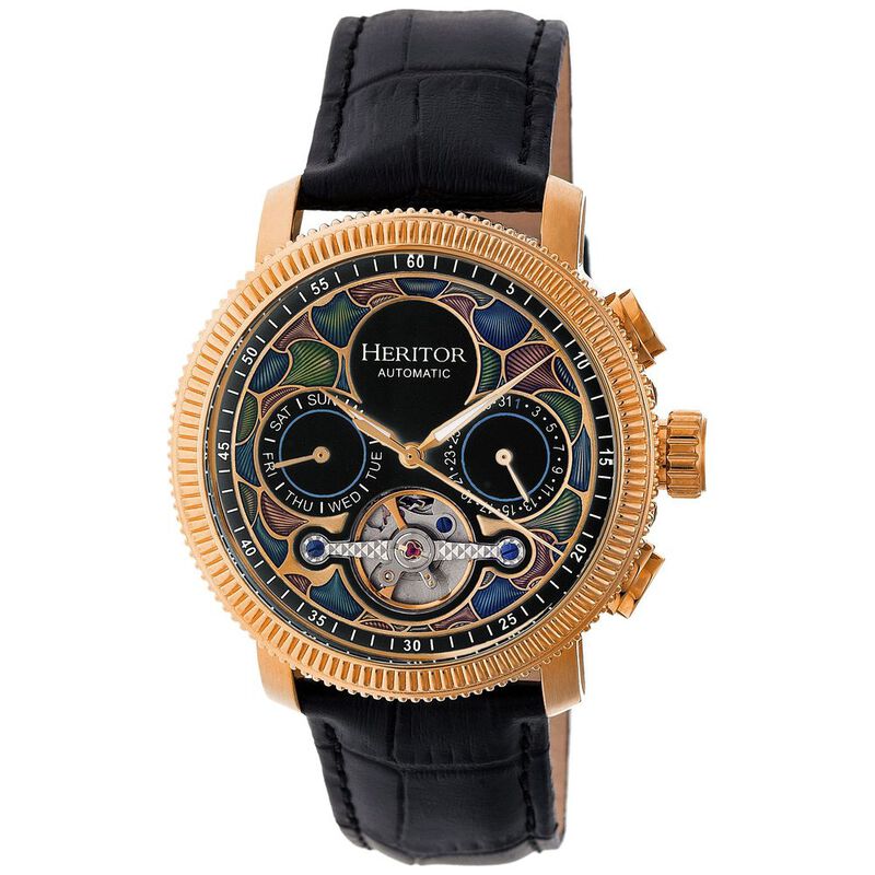 Orologio Uomo Aura Semi-Skeleton Leather Band