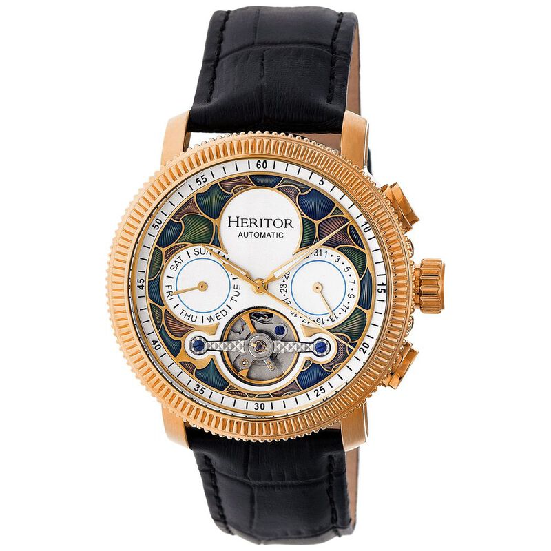 Orologio Uomo Aura Semi-Skeleton Leather Band