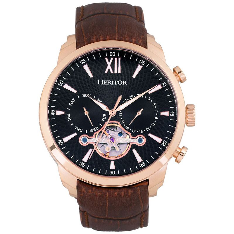 Orologio Uomo Arthur Semi-Skeleton Leather Band