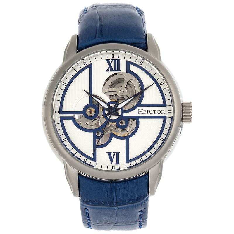 Orologio Uomo Sanford Semi-Skeleton Leather Band