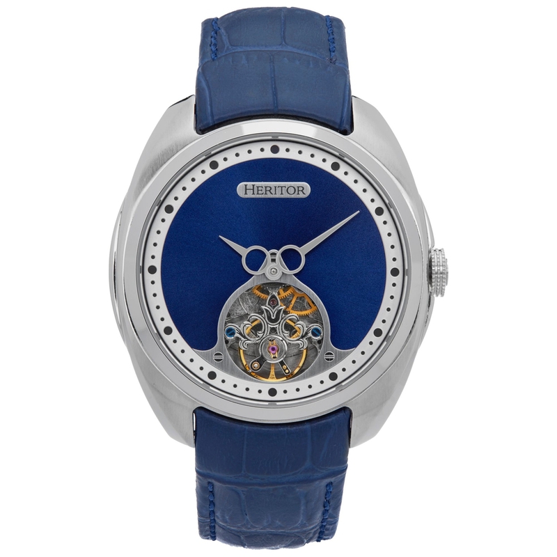 Orologio Uomo Roman Semi-Skeleton Leather Band
