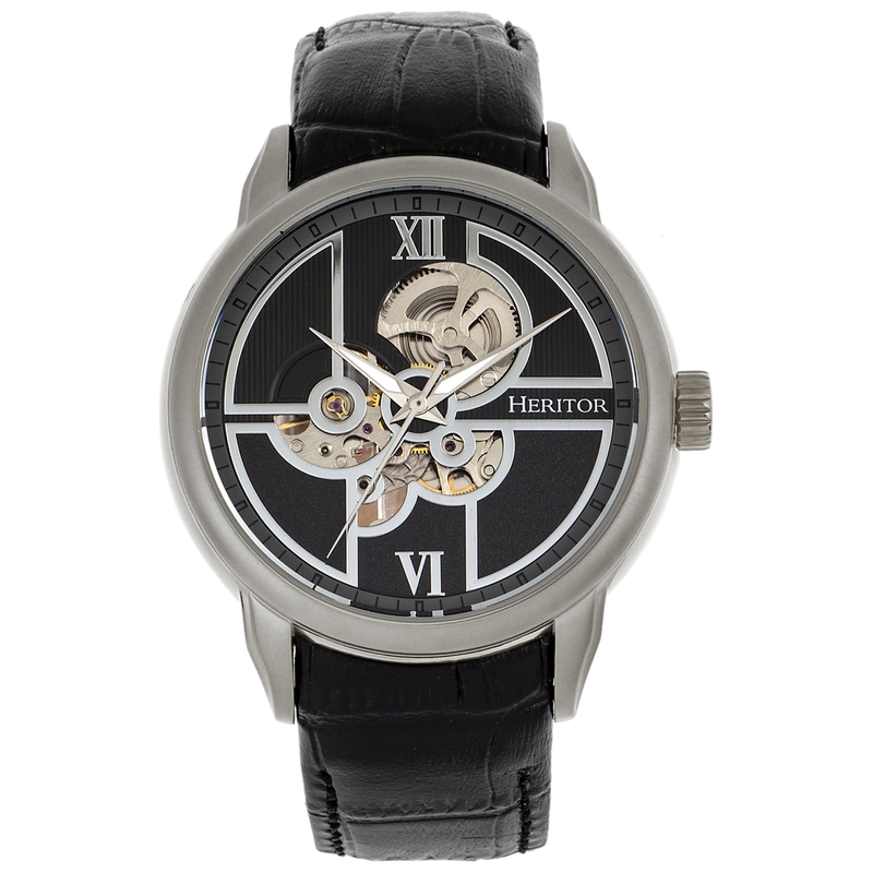 Orologio Uomo Sanford Semi-Skeleton Leather Band