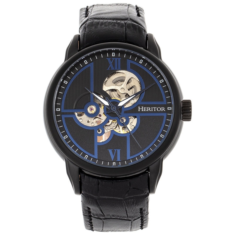 Orologio Uomo Sanford Semi-Skeleton Leather Band