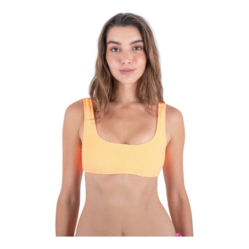 Abbigliamento nuoto Donna Solid Soft Scrunch Pull On Top