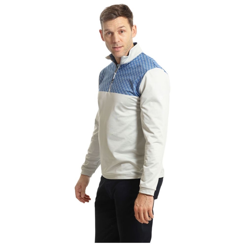 Maglione Uomo 1/4 Zip Dash Print