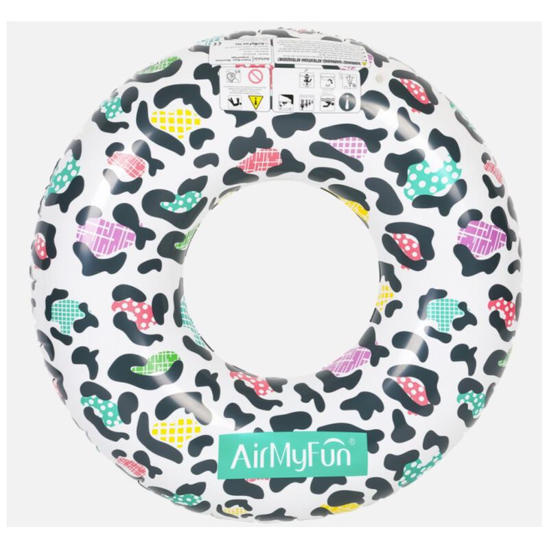 120cm Inflatable Ring Leopard Print