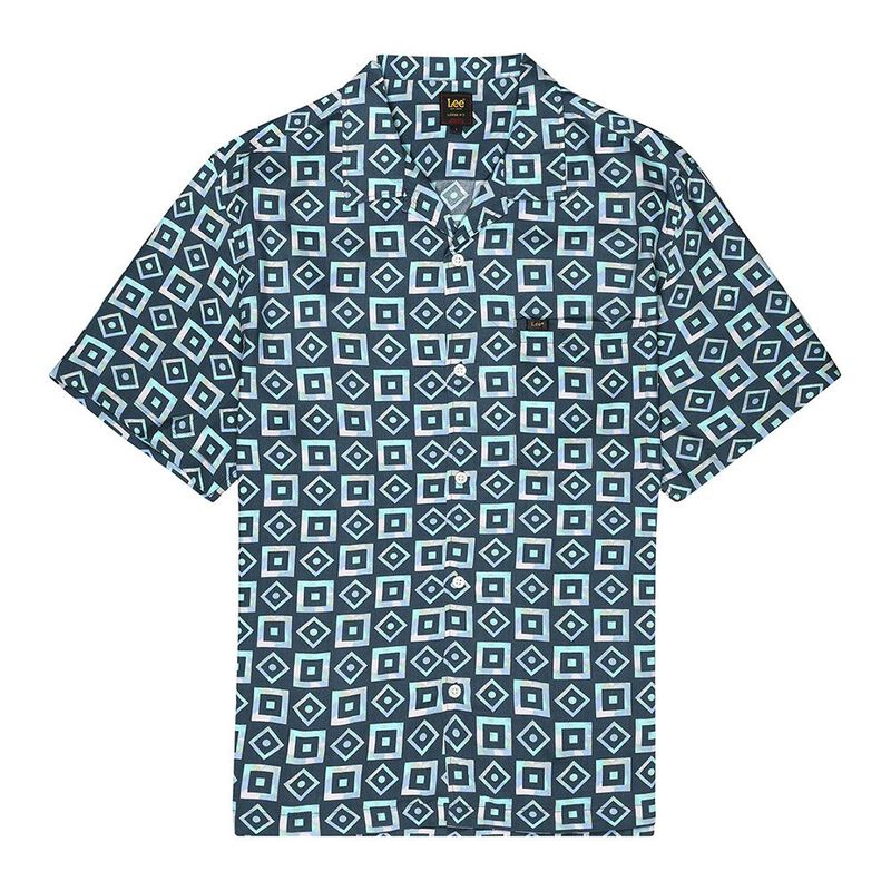 Camicia Uomo Loose Resort Washed