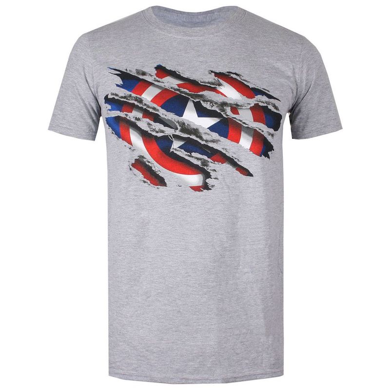 T-shirt maniche corte Uomo Captain America Torn