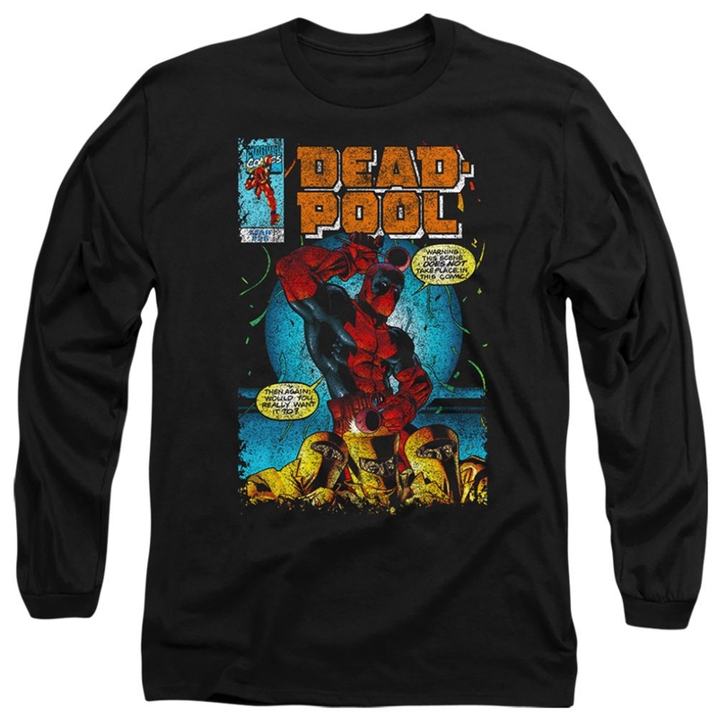 T-shirt maniche lunghe Uomo Deadpool Comic Cover