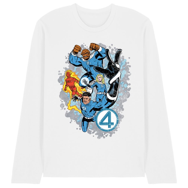 T-shirt maniche lunghe Uomo Fantastic Four The First Family Together
