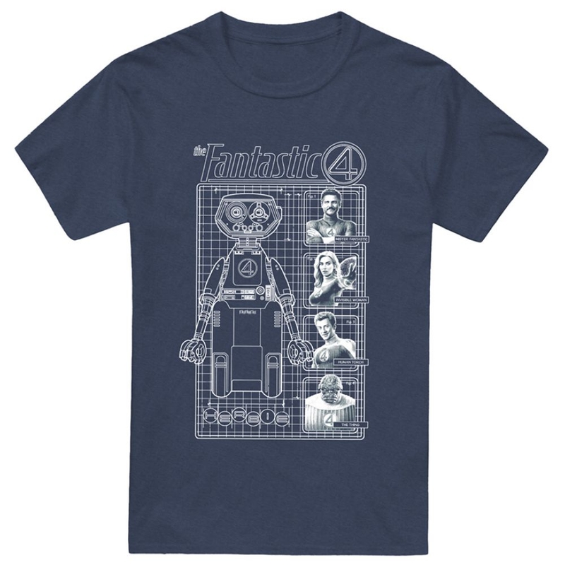 T-shirt maniche corte Uomo Fantastic Four First Family And Herbie Blueprint