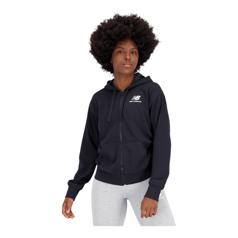 Felpa con cappuccio Donna Essentials Stacked Logo Full Zip