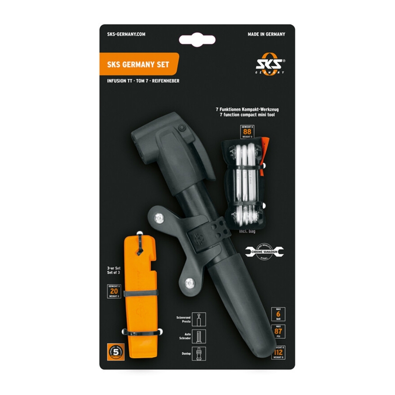Set  smonta pneumatici pompa e attrezzo  11598