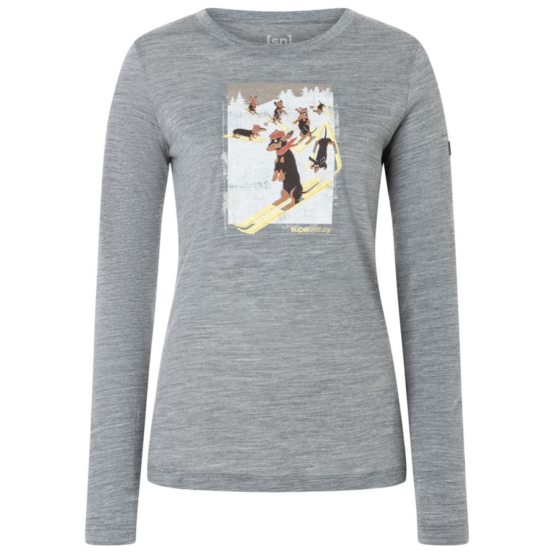 T-shirt maniche lunghe Donna Dachshund Party