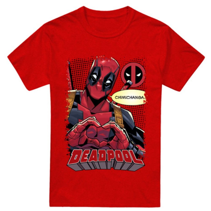 T-shirt maniche corte Uomo Deadpool Heart Chimichanga