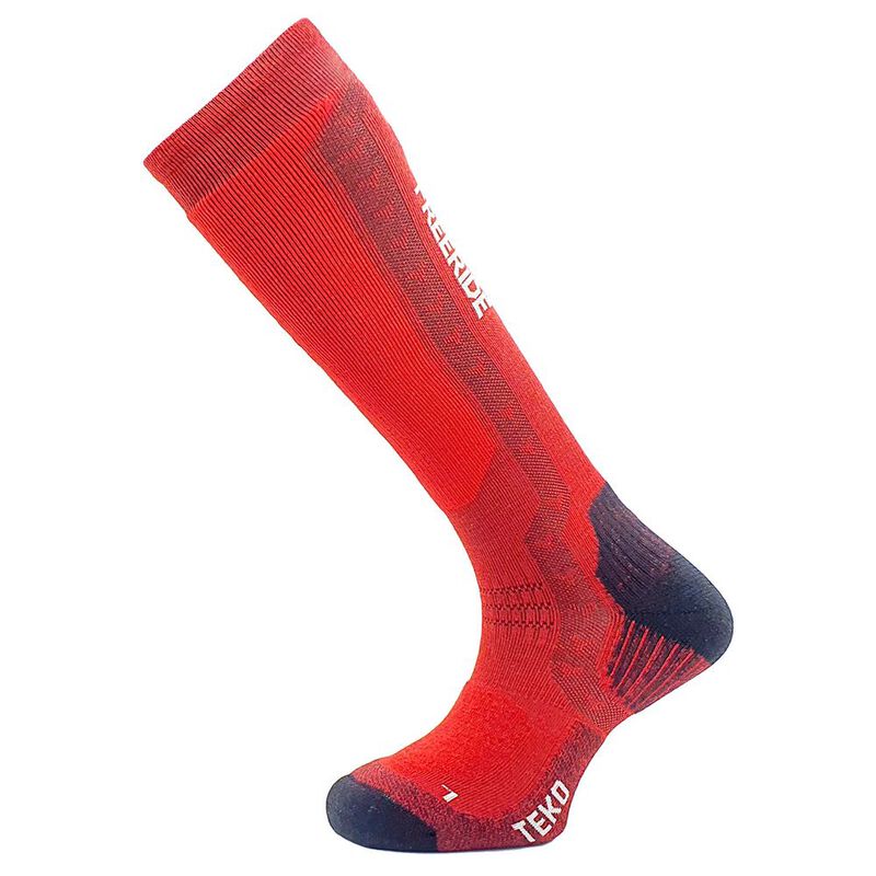 Teko EcoMERINO All-Mountain Freeride Medium Cushion Socks Red Size L