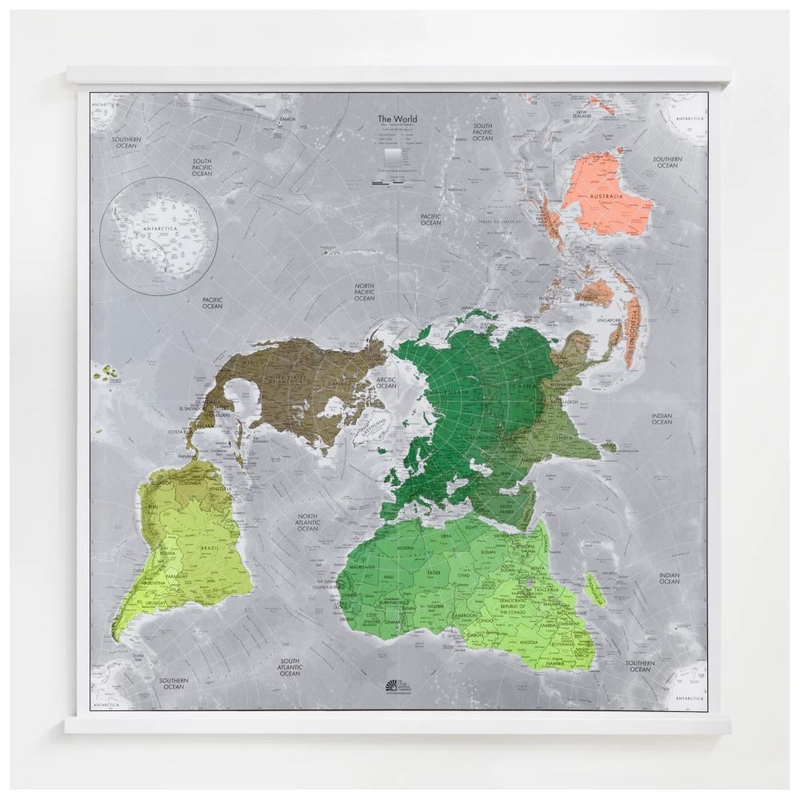 Decorazione interni  Peirce Quincuncial Magnetic World Map 1