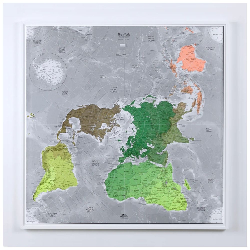 Decorazione interni  Peirce Quincuncial Paper World Map 1