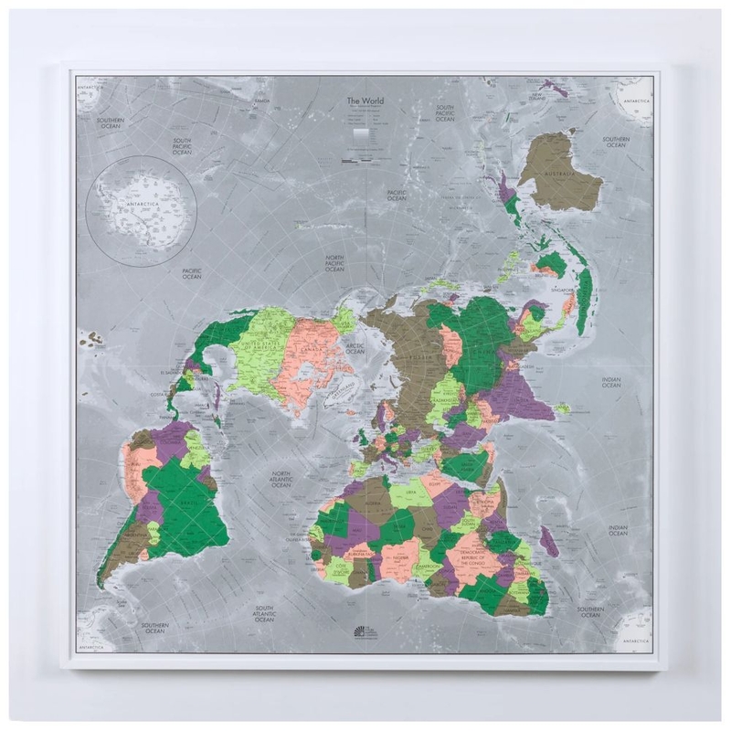 Decorazione interni  Peirce Quincuncial Paper World Map 2