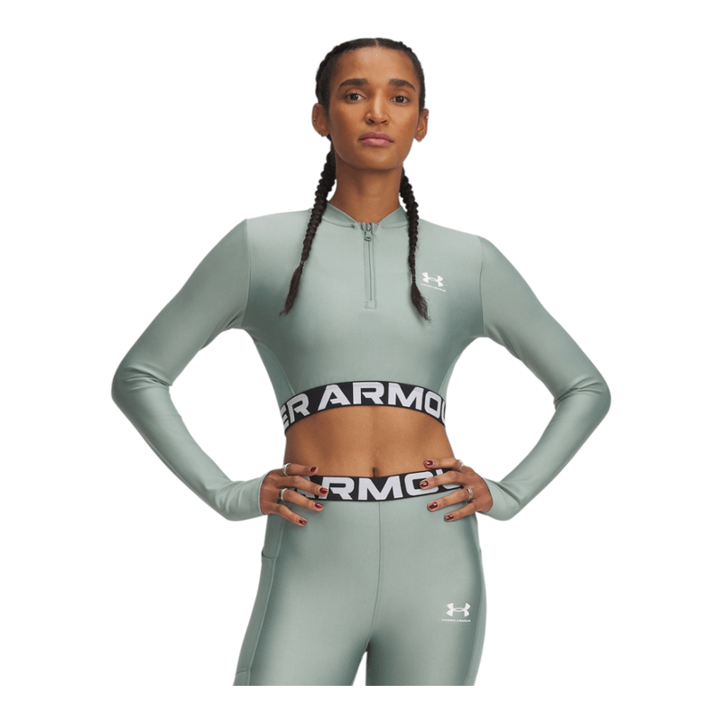 T-shirt maniche lunghe Donna Heatgear Rib 1/4 Zip